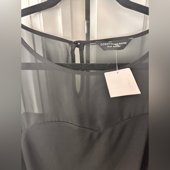 Dorothy Perkins Black Ruffle Sleeve Blouse - Picture 3 of 8